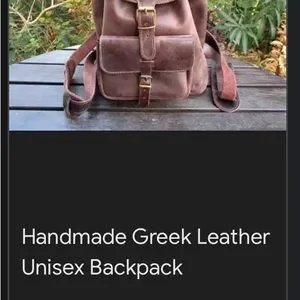 Bags | Brasao Leather Backpack Handmade In Greece | Poshmark display picture 1